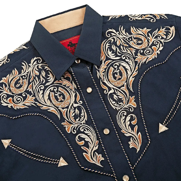 Navy Blue Western Shirt
