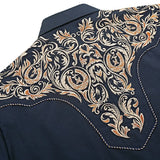 Navy Blue Western Shirt