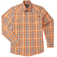 Orange Plaid Cowboy Shirt