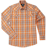 Orange Plaid Cowboy Shirt