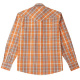 Orange Plaid Cowboy Shirt for Men