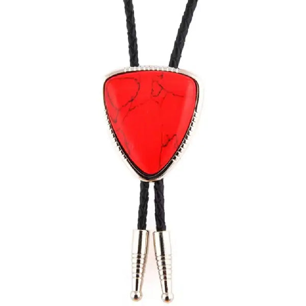 Red Bolo Tie Western Style