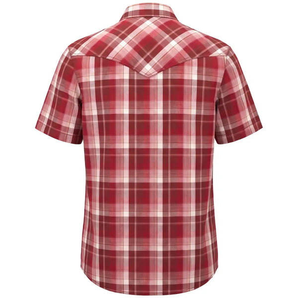 Short Sleeve Red Plaid Cowboy Shirt