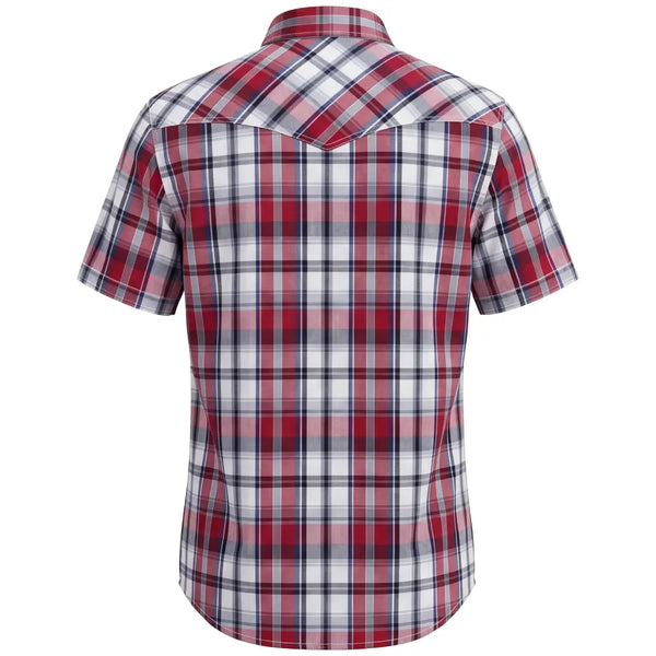 Short Sleeve Plaid Cowboy Shirt for Men