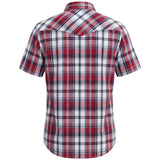 Short Sleeve Plaid Cowboy Shirt for Men