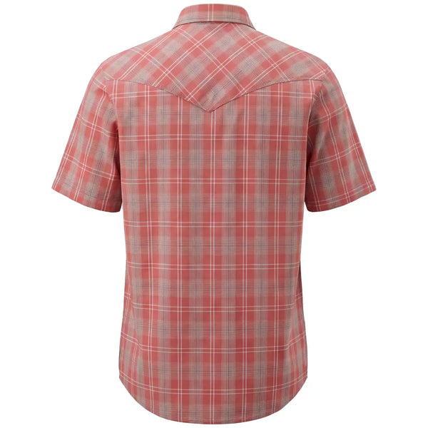 Short Sleeve Plaid Western Shirt for Men