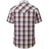 Short Sleeve Plaid Western Shirt for Men