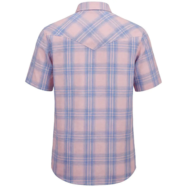 Short Sleeve Western Shirt with Snaps for Men