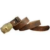 Brown Leather Vintage Cowboy Belt