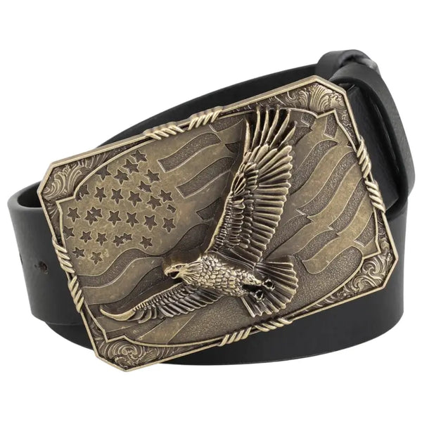 Western Cowboy Belt with Large Buckle