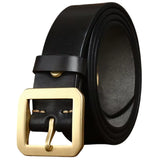 Western Style Black Premium Leather Belt