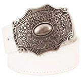White Cowboy Belt