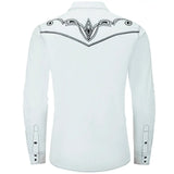 White Cowboy Shirt with Embroidery