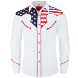 White Patriotic Western Shirt