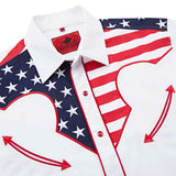 White Patriotic Western Shirt