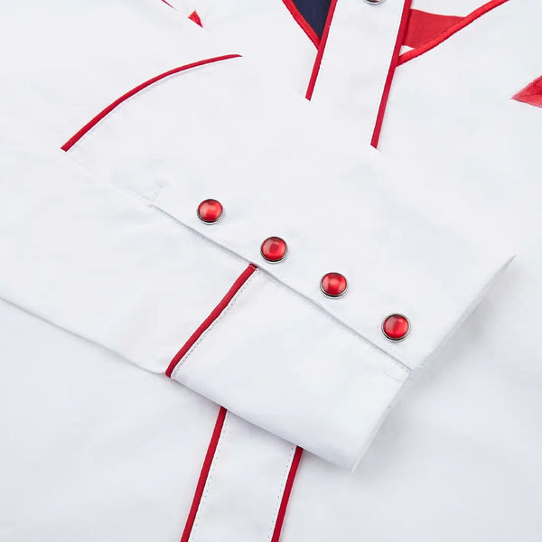 White Patriotic Western Shirt