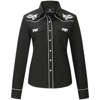 Women's Black Western Shirt