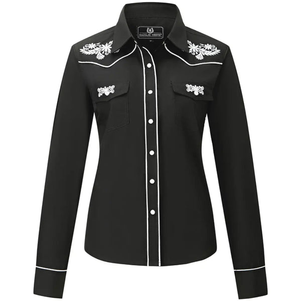 Women's Black Western Shirt