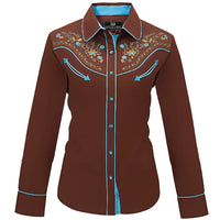 Women's Brown Western Shirt