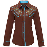 Women's Brown Western Shirt