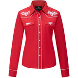 Women's Red Western Shirt