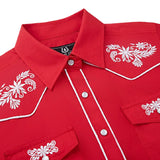 Women's Red Western Shirt