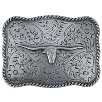 Silver Cowboy Belt Buckle