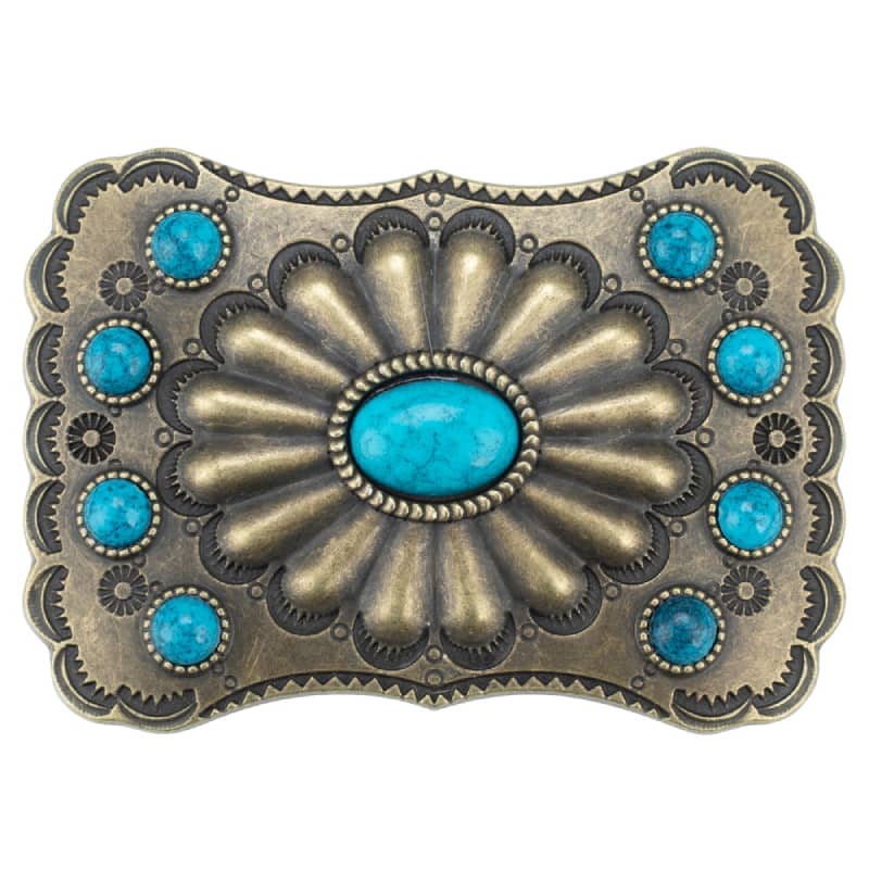 Turquoise Belt Buckle for Women | Western Cowboy display picture 1