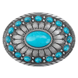 Oval Turquoise Belt Buckle for Women