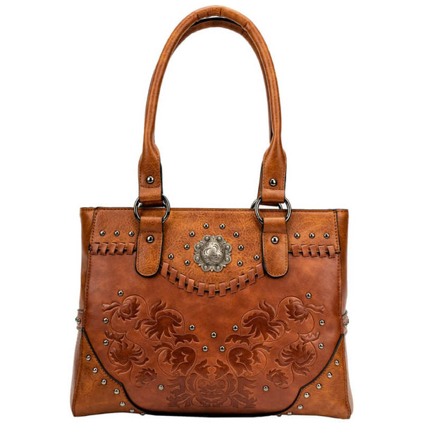 Vegan Leather Western Style Handbag