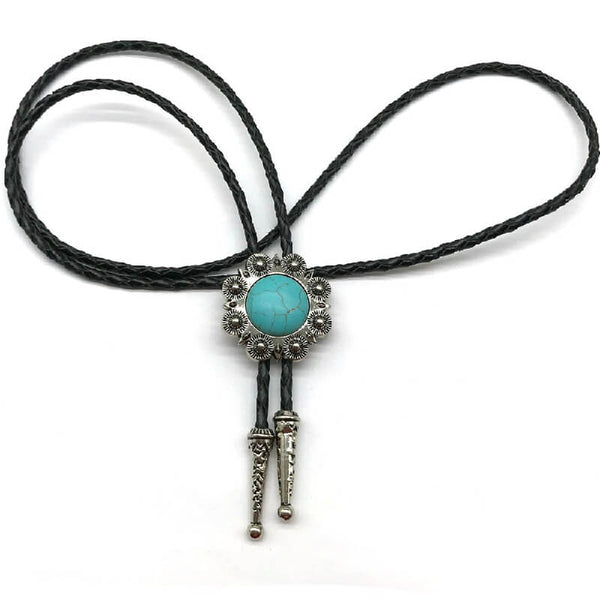 Vintage Turquoise Western Bolo Tie