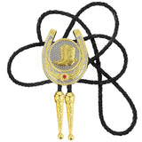 Gold Western Boots Bolo Tie