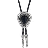 Black Bolo Tie Necklace