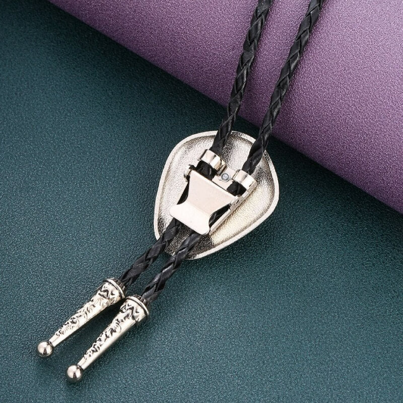 Black Bolo Tie Necklace | Western Cowboy