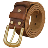 Brown Leather Cowboy Belt