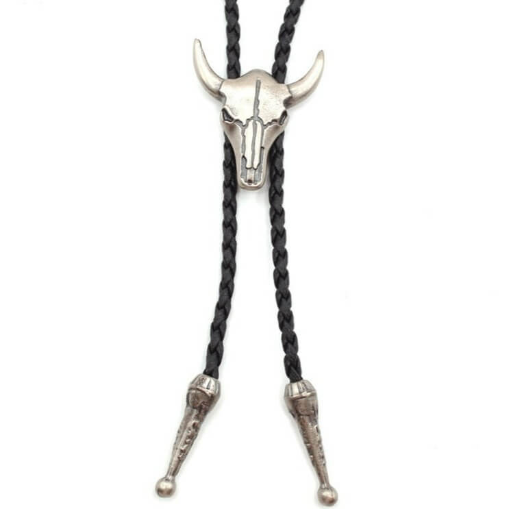 Bolo Tie Western Cowboy - Modèle Argenté, Référence 861 - Neuf Sans étiquette (unisexe)