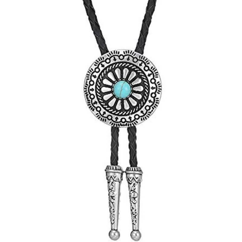 Joxevyia Western Horse Bolo Tie - Adjustable Brown Leather Cord With 3D Running Horse Pendant For Men & Women