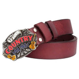 Country Western Leather Belt
