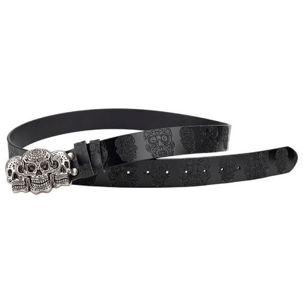 Mexican Calaveras Cowboy Belt