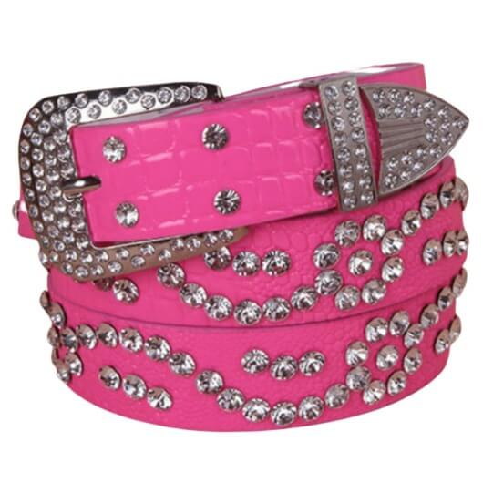 Pink Bling Western Belt