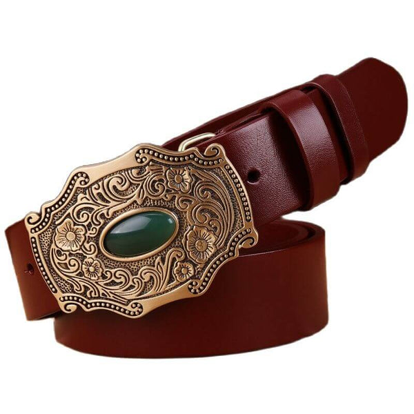 Red Brown Western Cowboy Belt