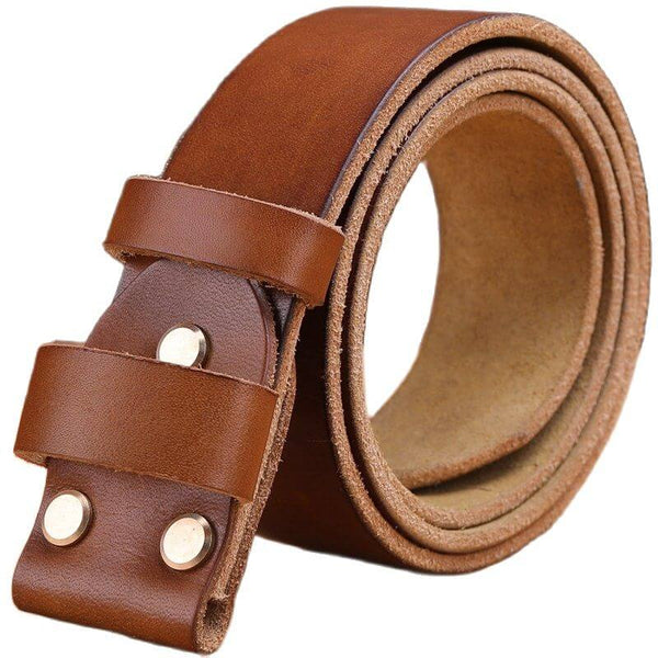 Western Leather Belt Without Buckle